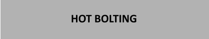 HOT BOLTING